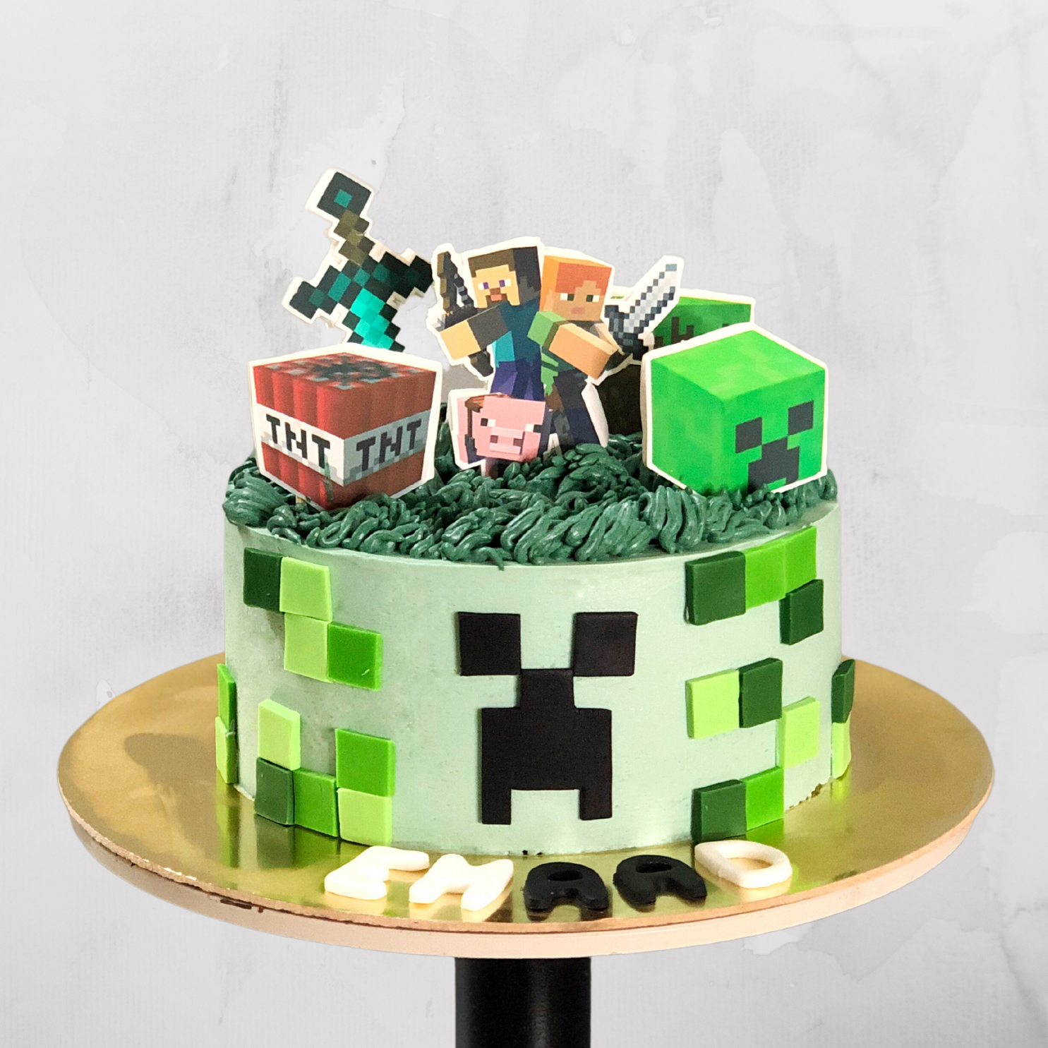 Minecraft Theme Birthday Cake